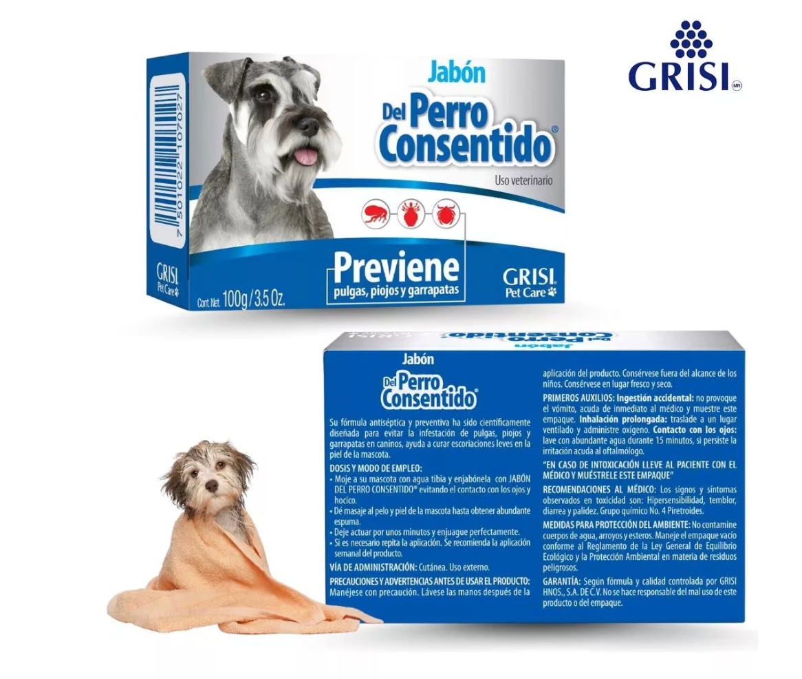 Jabón Del Perro Consentido GRISI (antipulgas, piojos y garrapatas)